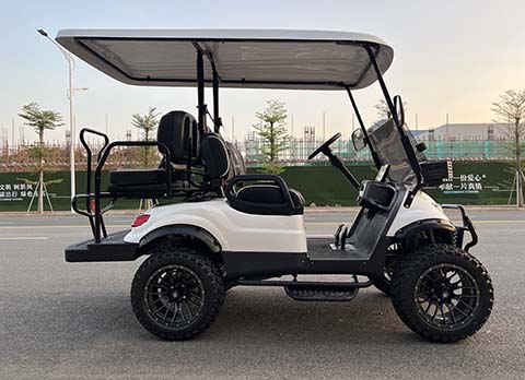 white lifted golf cart for sale